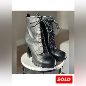 ALDO Stylish Black Lace-Up Boots